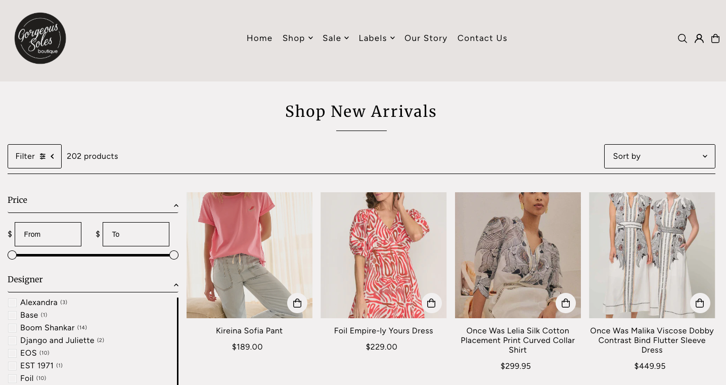 GORGEOUS SOLES - WOMEN'S FASHION BOUTIQUE