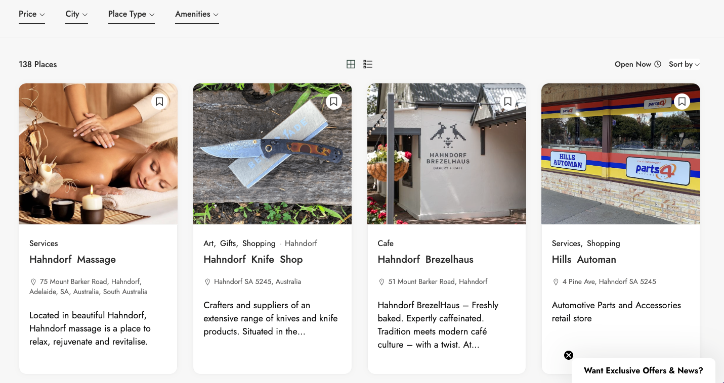 HAHNDORF SOUTH AUSTRALIA - BUSINESS LISTING WEBSITE